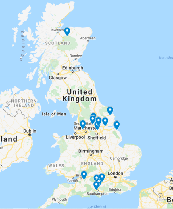 Locations of NHS Forest tree planting planned for National Tree Week 2021