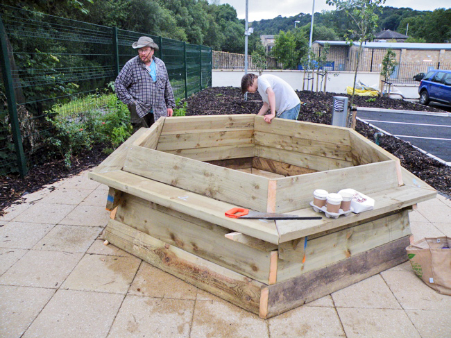 Todmorden Group Practice - Incredible Edible planter and seats