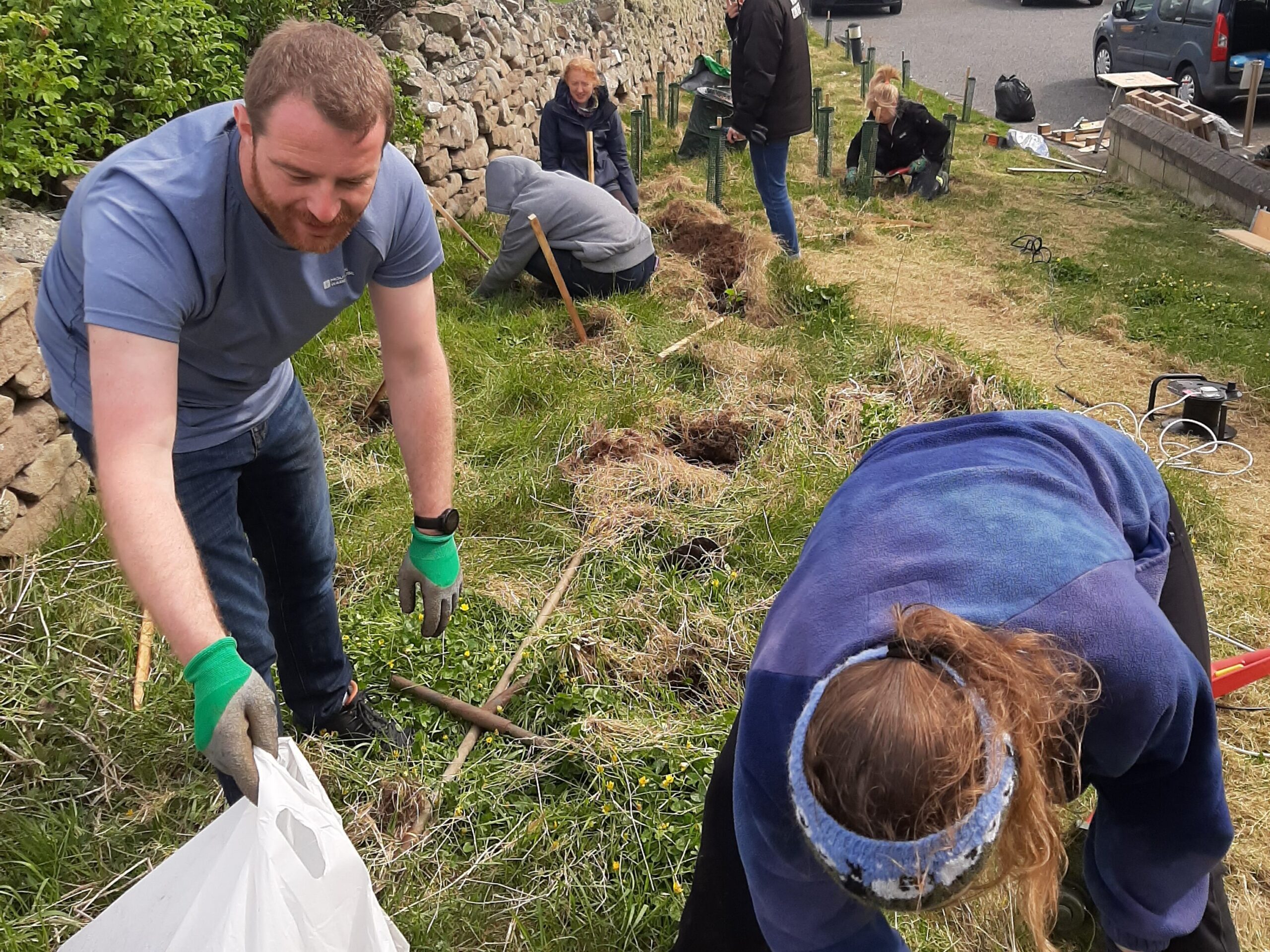Lerwick Community Wellbeing Garden tree planting 2024 - all rights reserved